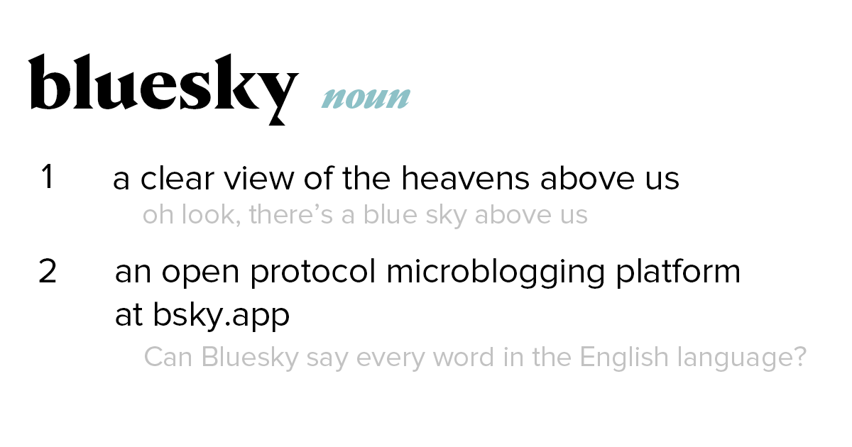 Screenshot of Bluesky Dictionary: A Real-Time English Word Coverage Experiment