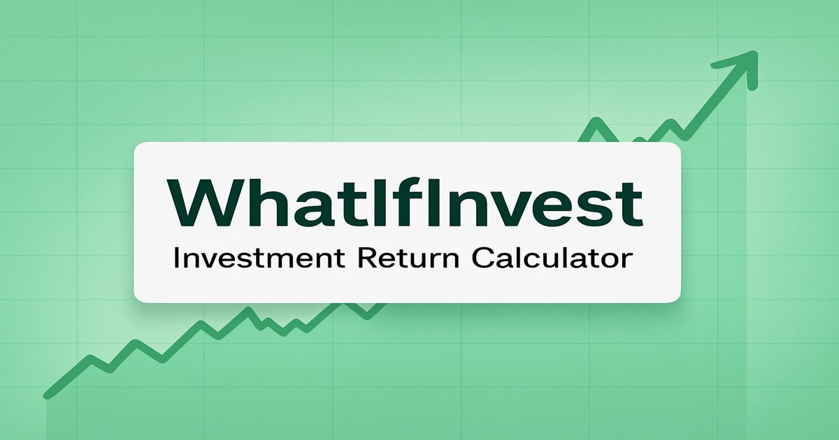 Screenshot of WhatIfInvest: Visualize Your Investment Dreams (and Nightmares!)